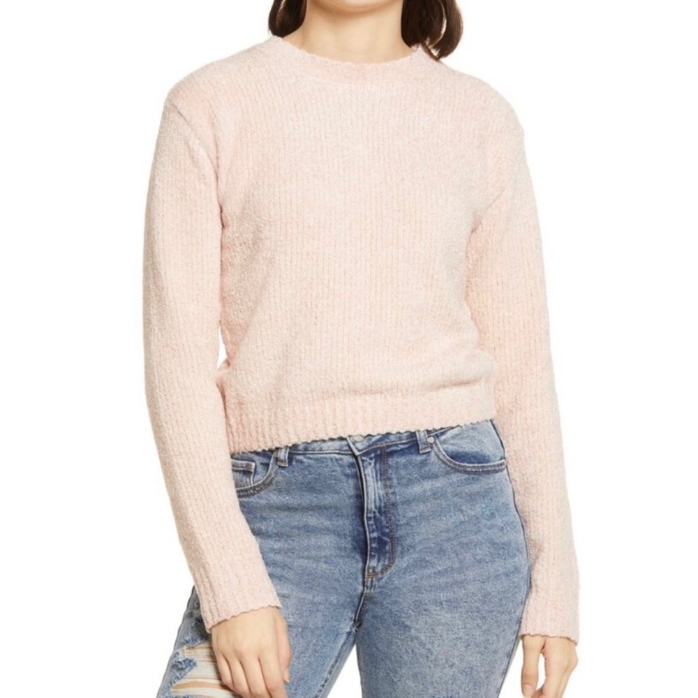NWT BP Sparkle Chenille Crop Crewneck Sweater